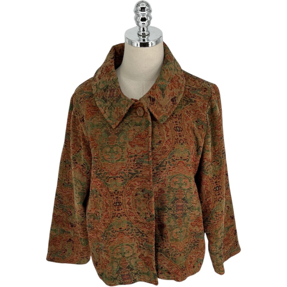 Habitat Jacket Womens Size Large Tapestry Floral Multicolor Grandmacore